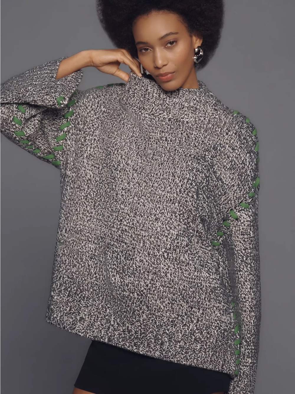SIMONMILLER Leith Whipstitch Knit Sweater | Size Medium